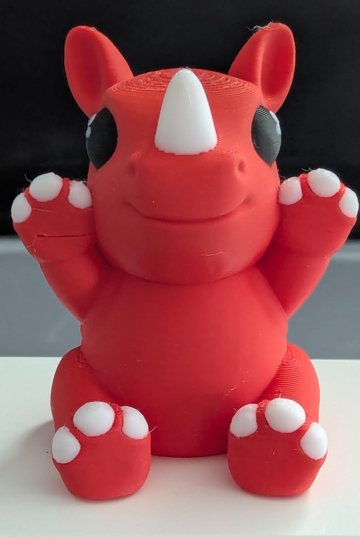 Adorable Rhino, 3-D Printed, Ready To Give You a Hug.  Mothers day Gift!