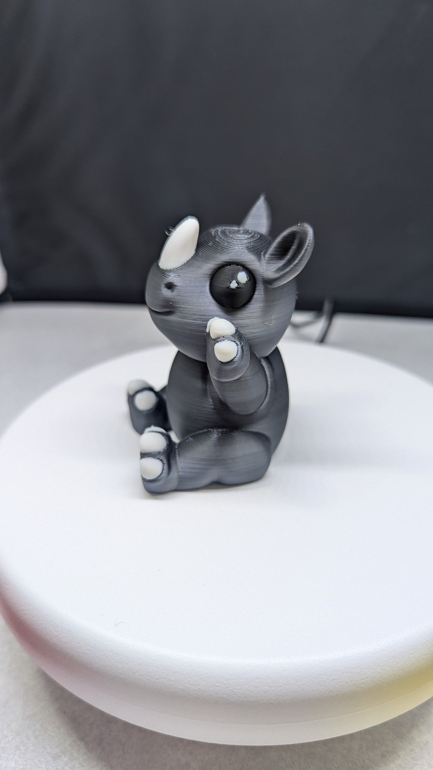 Adorable Rhino, 3-D Printed, Ready To Give You a Hug.  Mothers day Gift!