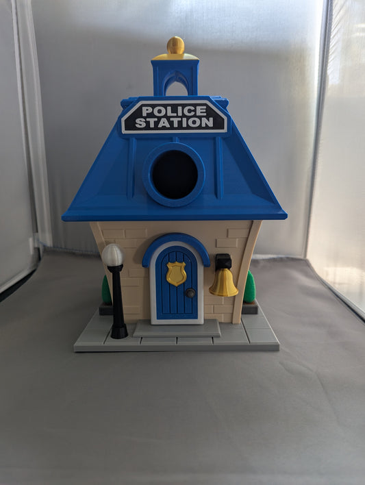 Police Box Birdhouse | Detailed Garden Ornament | Fairy House