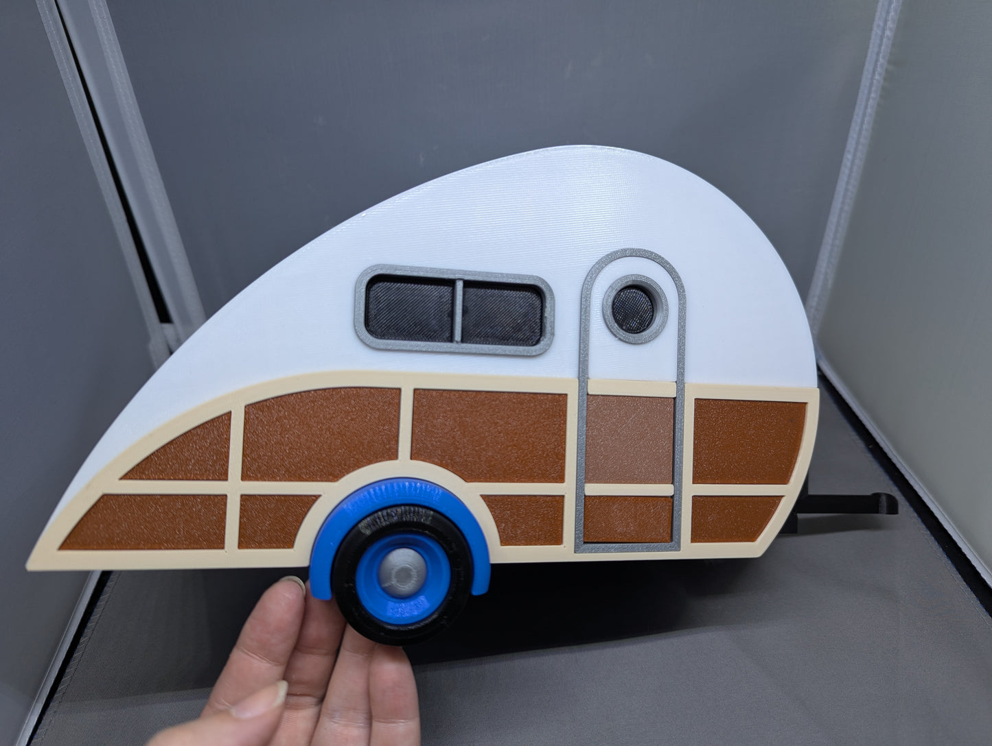 Woody Camper Birdhouse | Cute Teardrop Camper Shaped Bird House