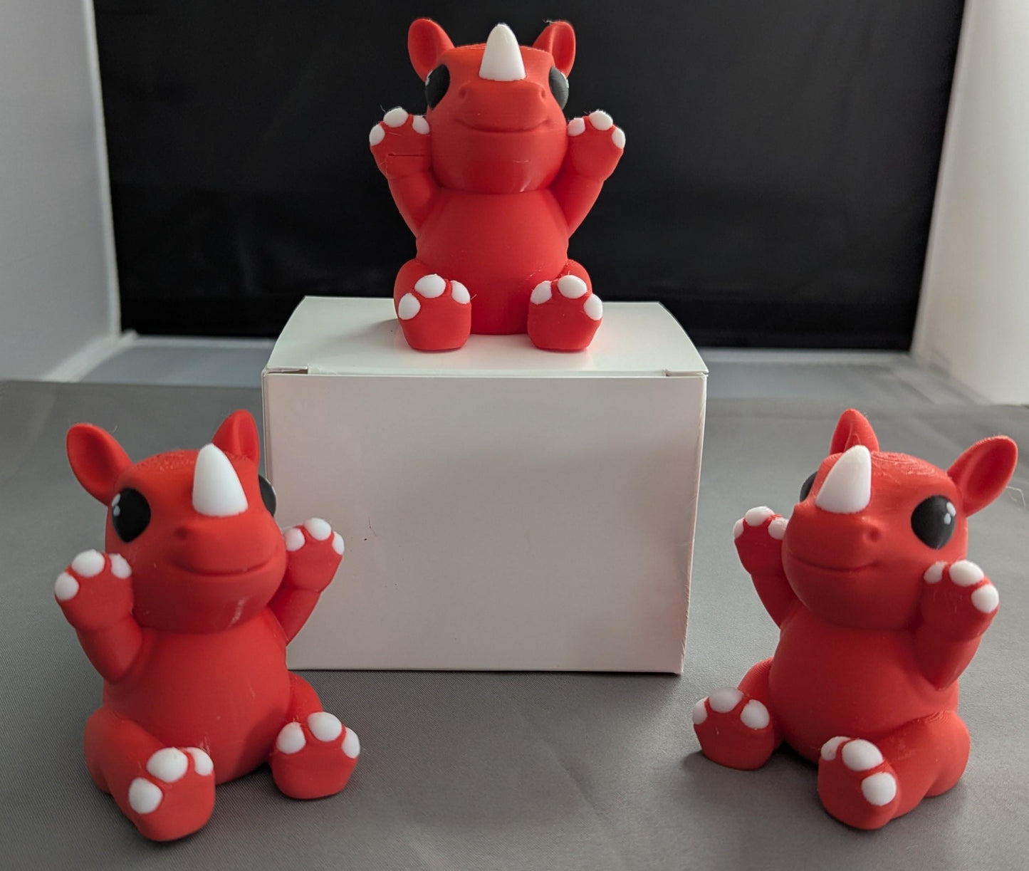 Adorable Rhino, 3-D Printed, Ready To Give You a Hug.  Mothers day Gift!